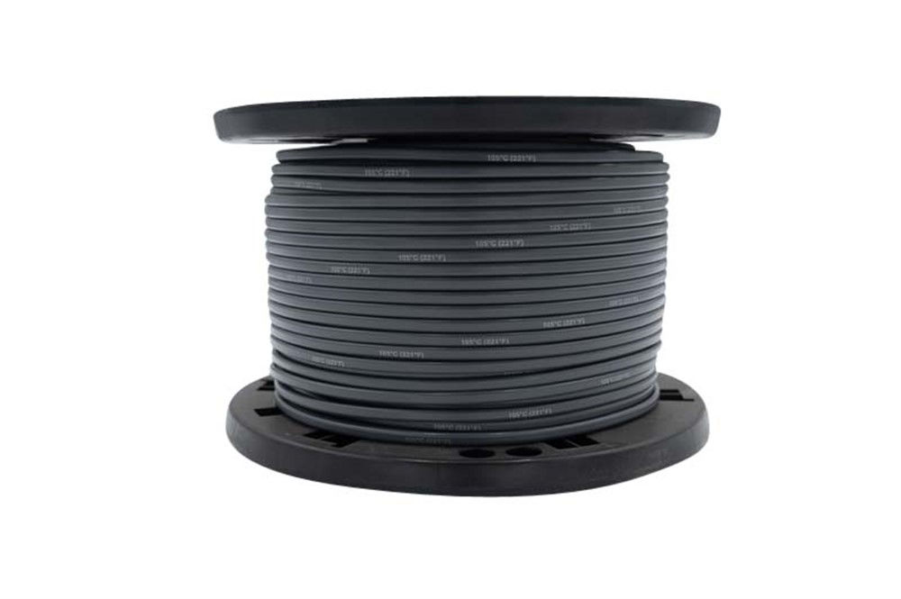 Jacketed Duplex Brake Wire, 16 Gauge, 2 Conductors, 500' Spool, Black & White in Gray Jacket