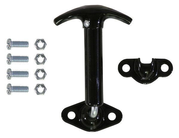 Trailer Parts Pro Metal Spring-Load Hood Latch, Black, 4.00