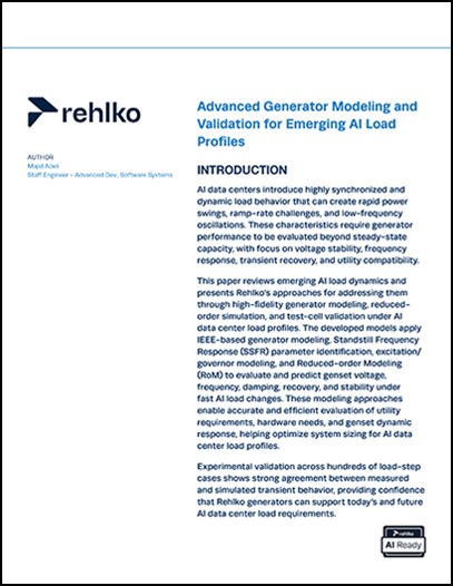Thumbnail for the PDF: Advanced Generator Modeling and Validation for Emerging AI Load-Profiles White Paper