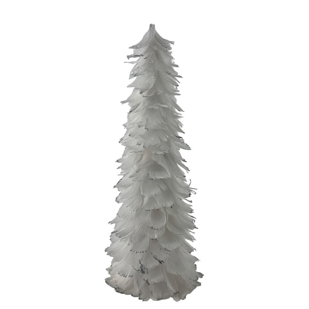 Christmas White Feather Tree Tabletop Decor, Medium