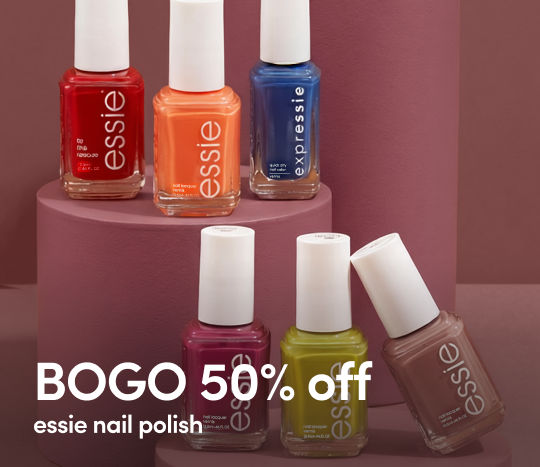 10/31 - 11/31: BOGO 50% off essie nail polish. Exclusion apply; see a store team member for details.