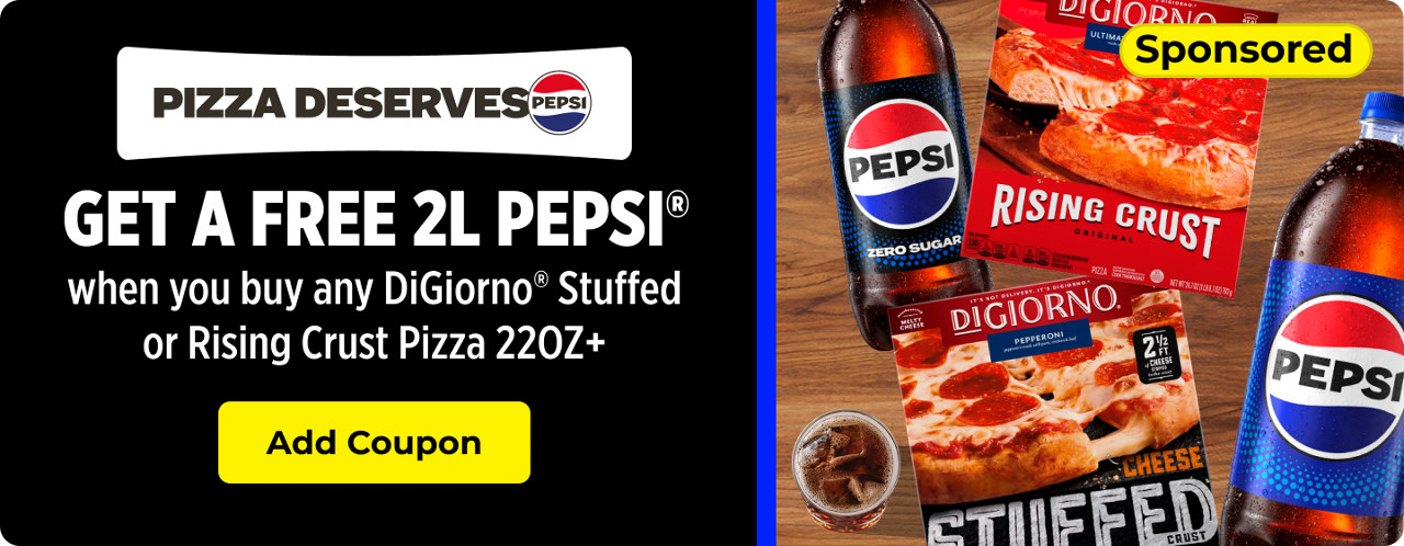 Get a Free 2l Pepsi when you buy any Digiorno