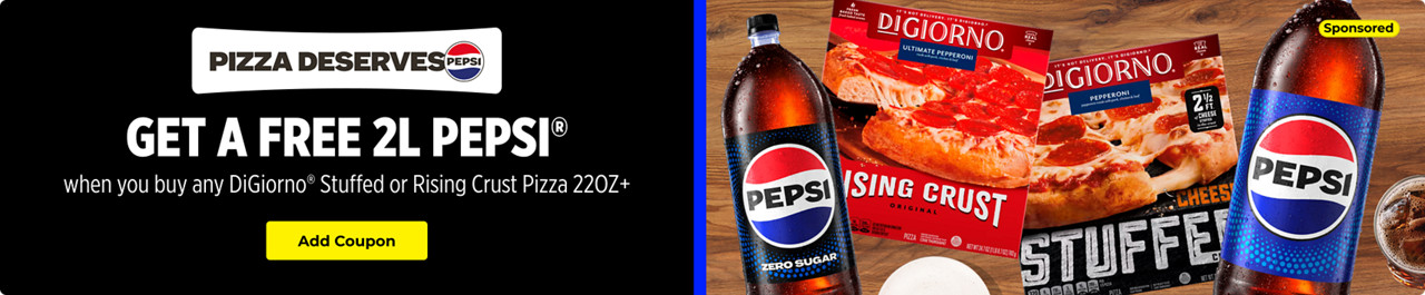 Get a Free 2l Pepsi when you buy any Digiorno