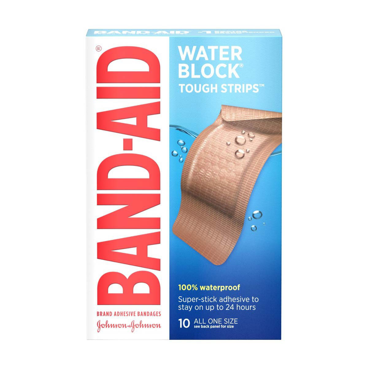 Band-Aid Tough Strips 40 Pack Heavy Duty Fabric Waterproof