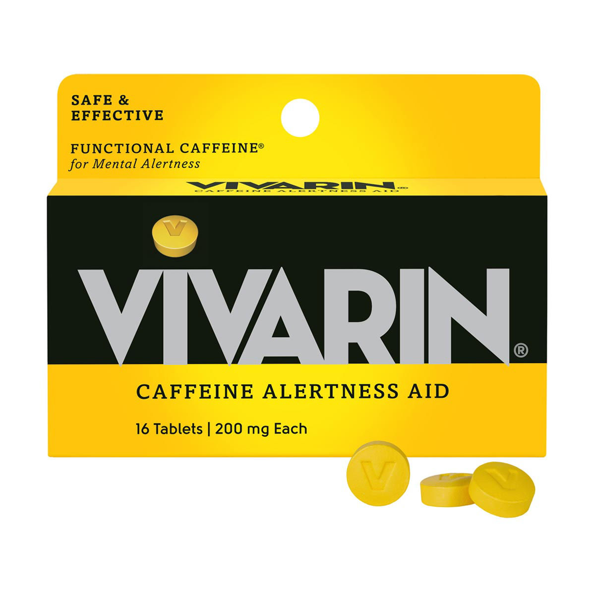 Vivarin,-Caffeine-Pills,-200mg-Caffeine-per-Dose,-Safely-and-Effectively-Helps-You-Stay-Awake,-No-Sugar,-Calories-or-Hidden-Ingredients,-Energy-Supplement,-FDA-Approved,-16-Tablets