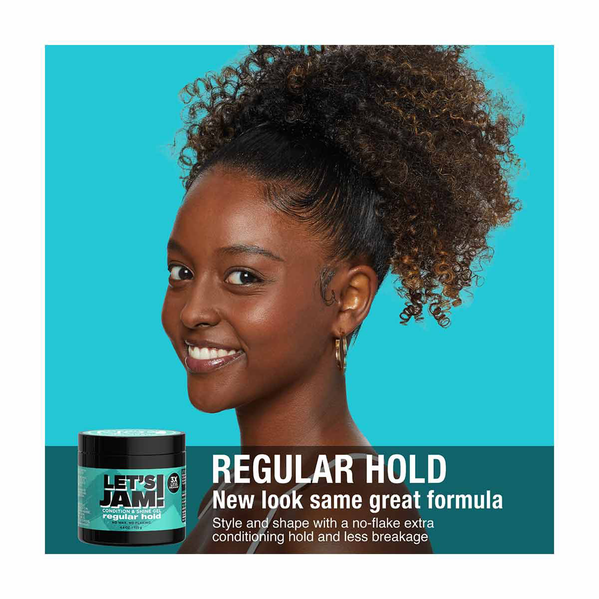 Let s Jam Regular Hold Condition Shine Hair Gel 4.4 oz