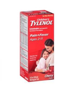 Children's Tylenol Oral Suspension, Fever Reducer And Pain Reliever, Cherry