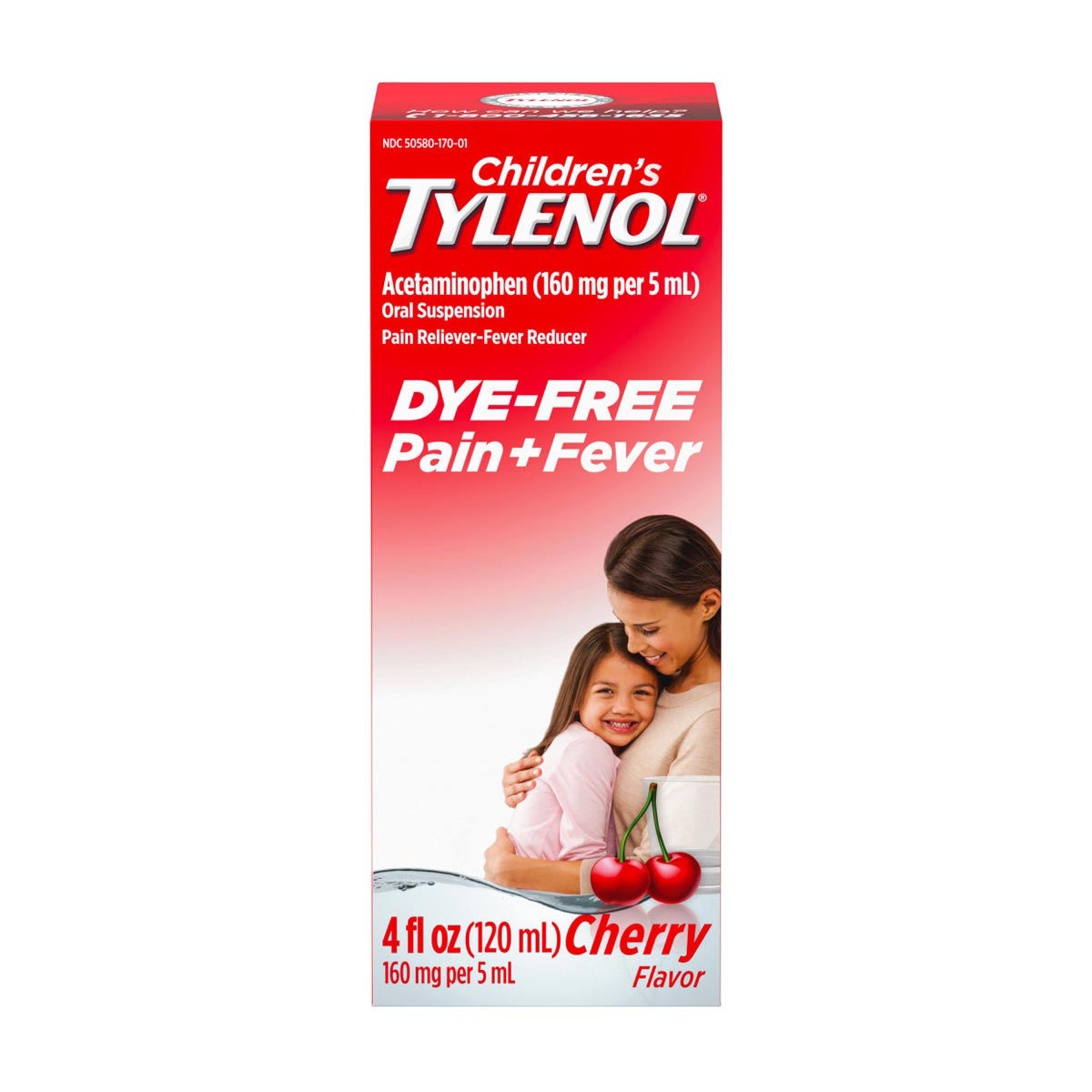 Children's Tylenol Oral Suspension, Fever Reducer And Pain Reliever, Cherry