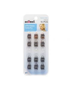 Scunci-Effortless-Beauty-Small-Jaw-Hair-Clips,-15-Count