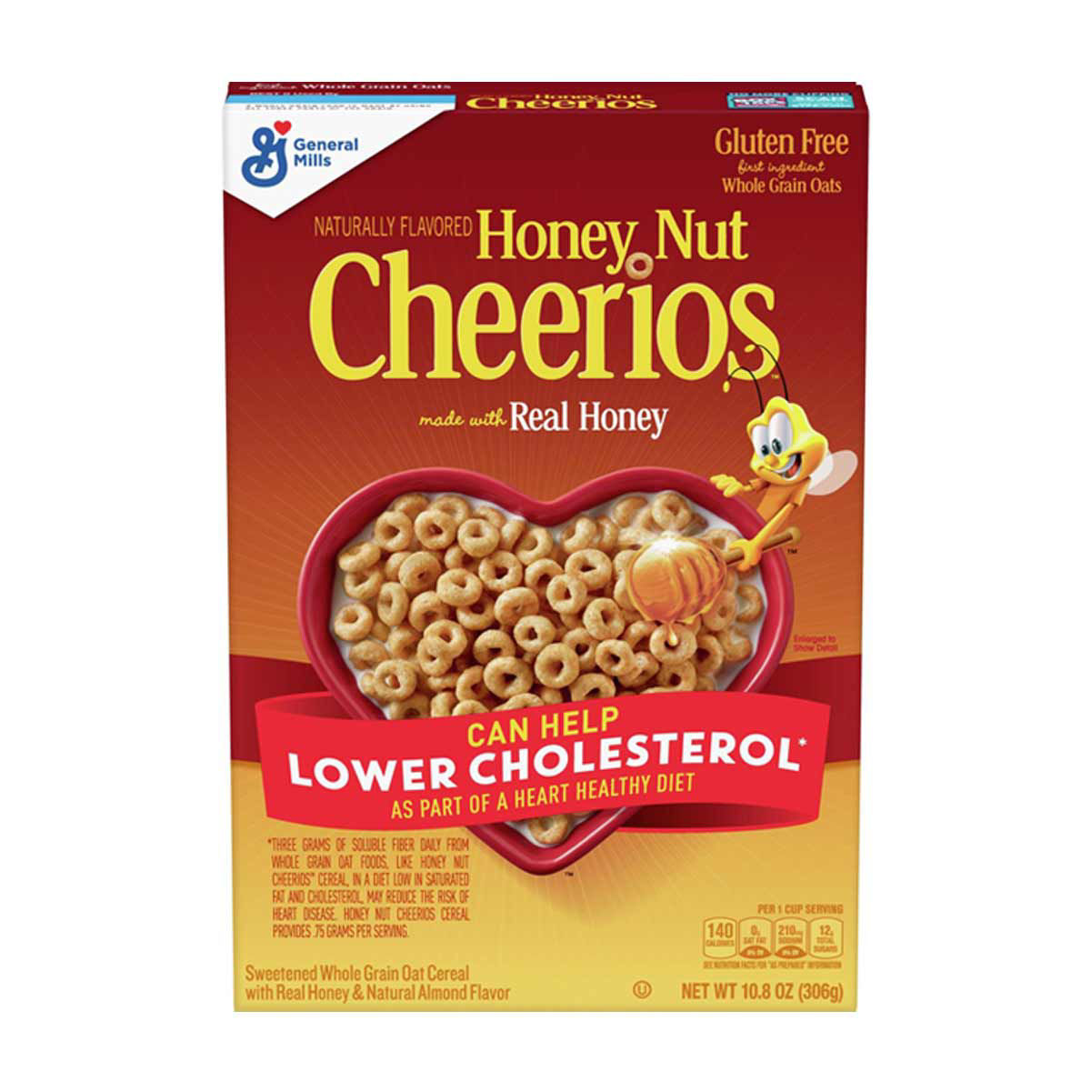 General Mills Honey Nut Cheerios Breakfast Cereal, Jumbo Size, Whole Grains  - 1300 g