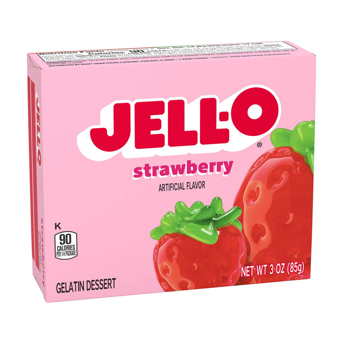 Jell O Strawberry Artificially Flavored Gelatin Dessert Mix, 20 oz Box