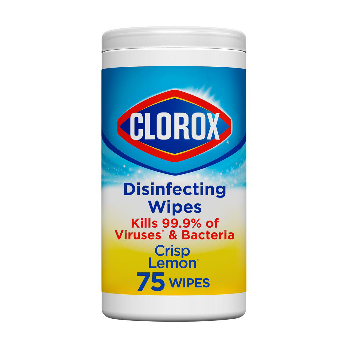 Clorox®-Disinfecting-Wipes,-Bleach-Free-Cleaning-Wipes,-Crisp-Lemon™,-75-Count