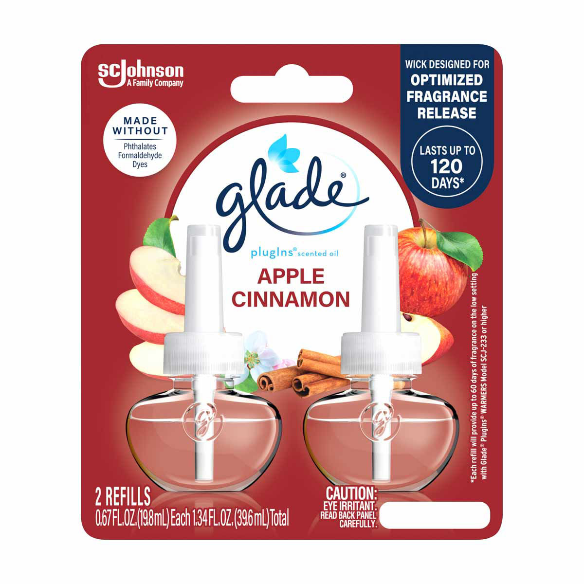 Glade-PlugIns-Scented-Oil-Refill,-Apple-Cinnamon,-1.34-fl-oz,-2-ct