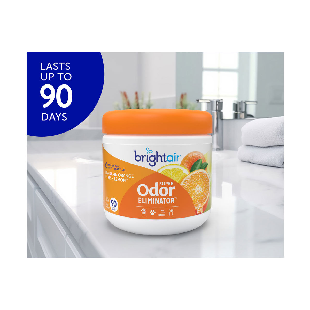 Bright Air Mandarin Orange & Fresh Lemon Super Odor Eliminator, 14 Oz