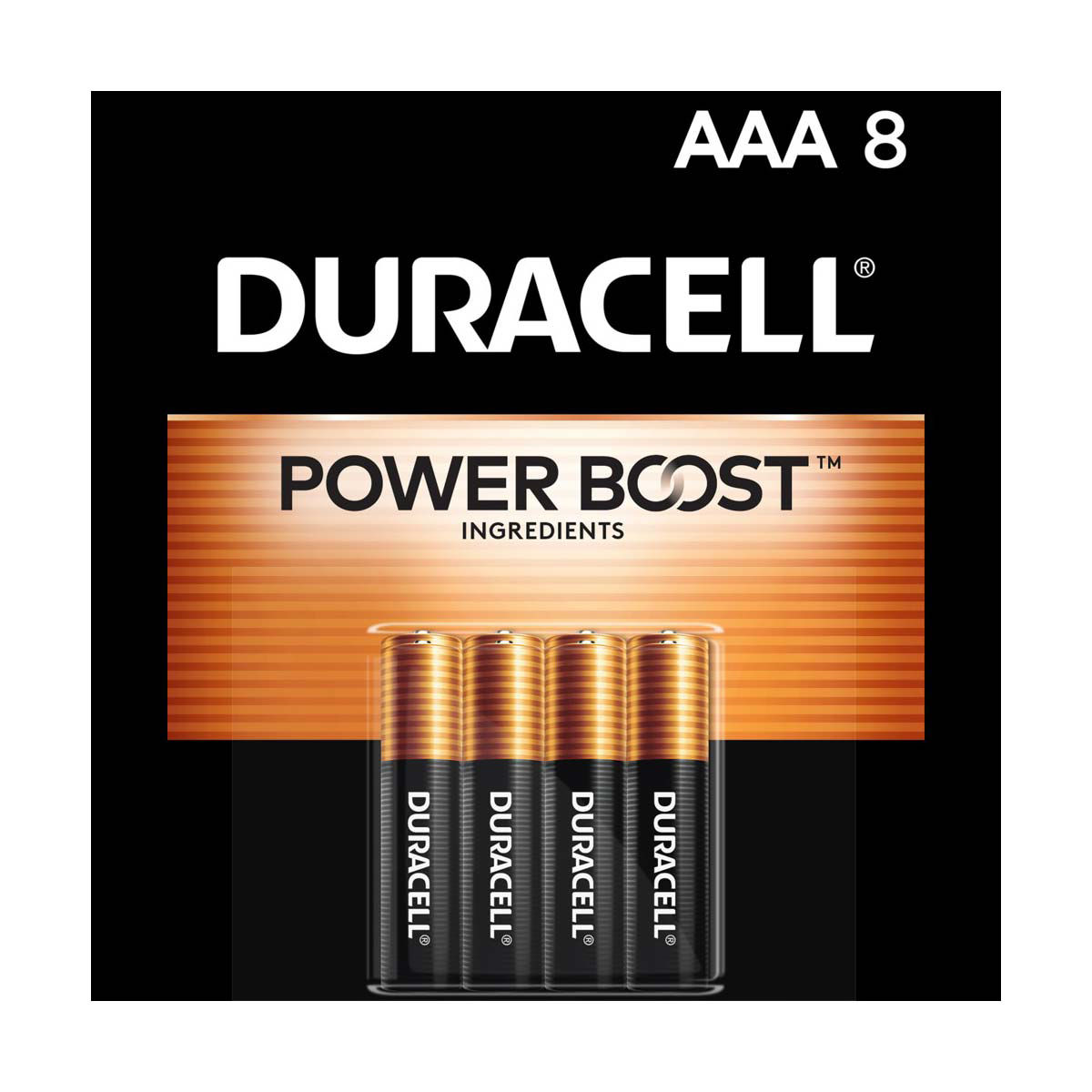 Duracell Power Boost AAA Batteries, 8 ct