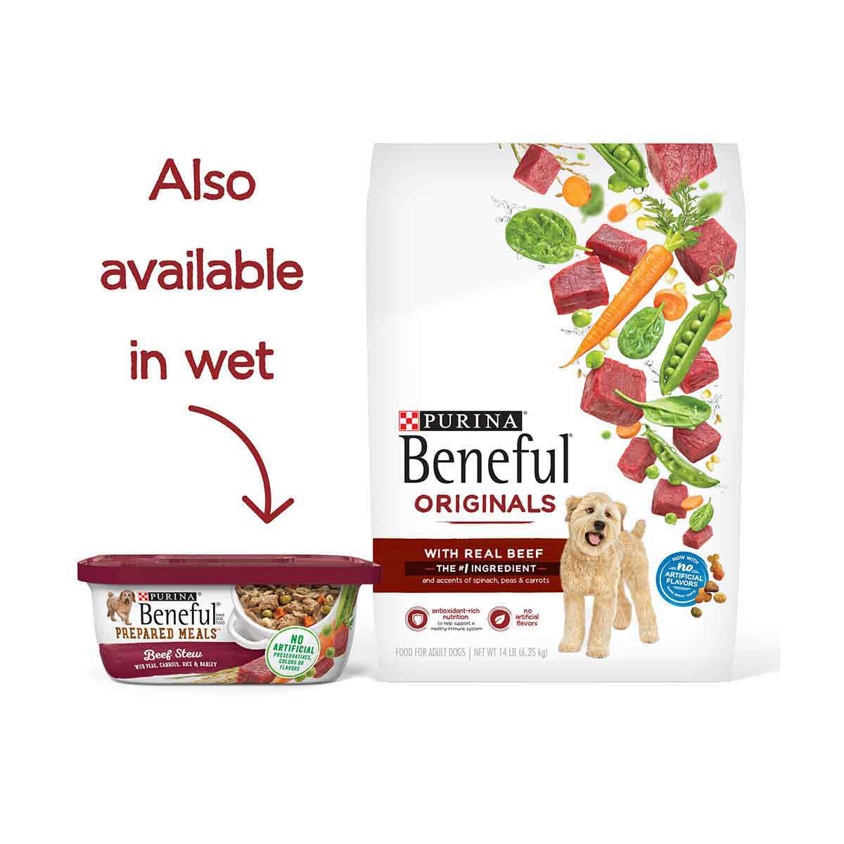 Beneful Originals with Farm Raised Beef Adult Dry Dog Food 12 lb Bag