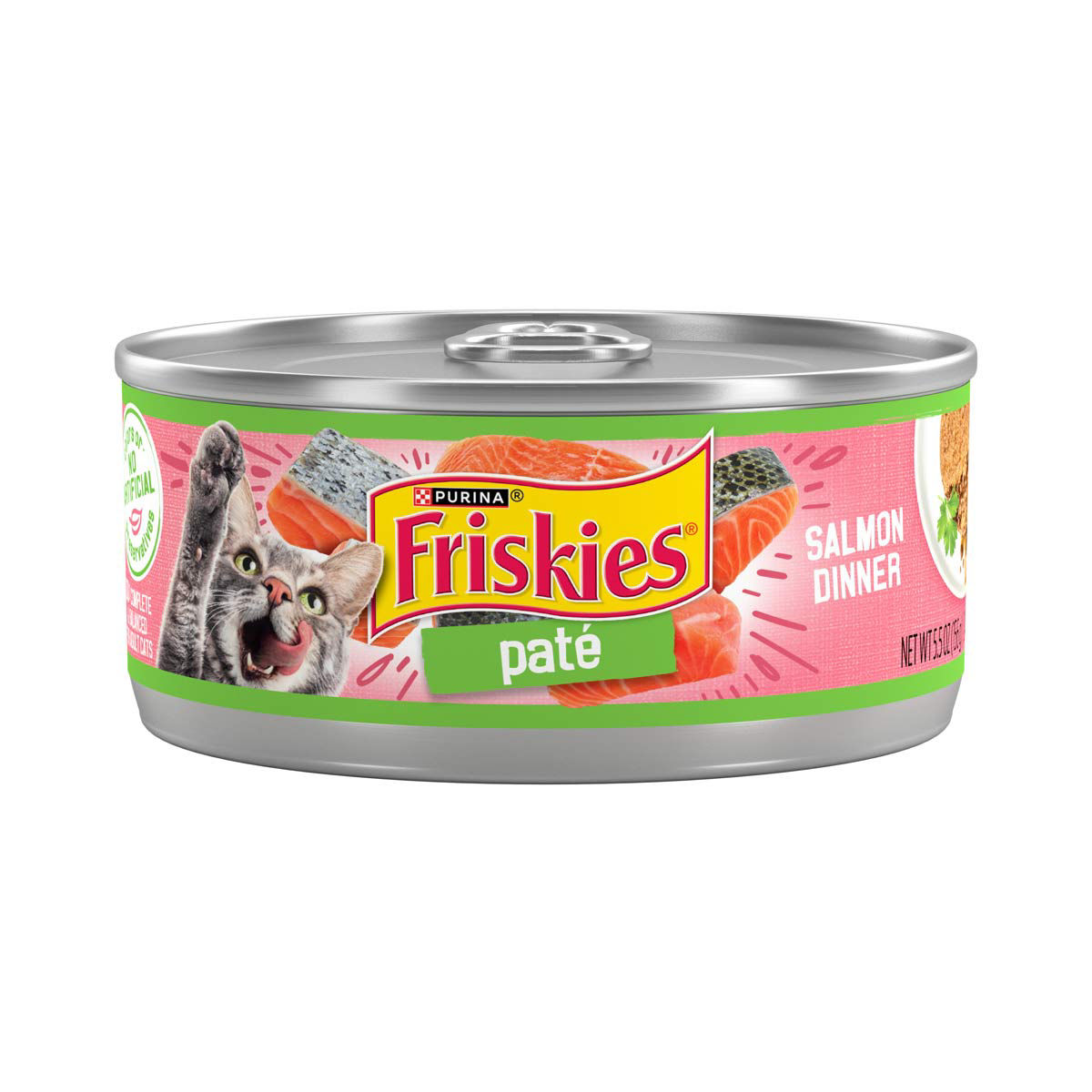 Purina Friskies Wet Cat Food Pate Salmon Dinner 5.5 Oz. Can