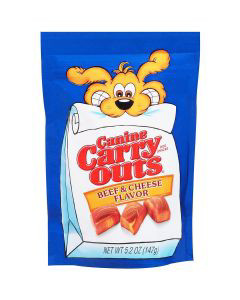 Canine Carry Outs Beef Cheese Flavor Dog Treats 4.7 oz