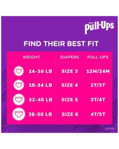 Pull-Ups Learning Designs Girls' Training Pants - 3t-4t, 20 Ct