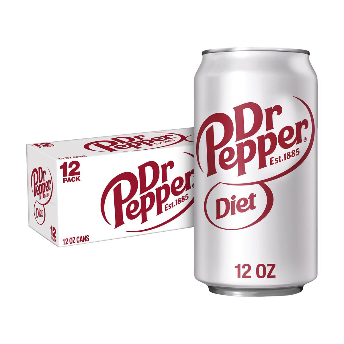 Diet Dr Pepper, 12 Fl Oz Cans, 12 Pack