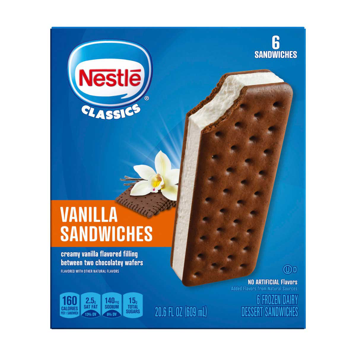 Nestle Classics Vanilla Ice Cream Sandwiches 6 ct