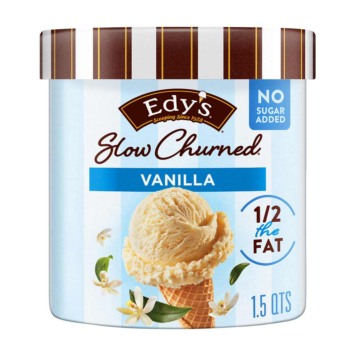 Edy'S/Dreyer'S Slow Churned No Sugar Added Vanilla Light Ice Cream ...