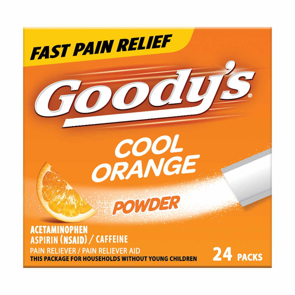 Goody's Pain Relief Powders, Extra Strength Headache Powder Cool Orange