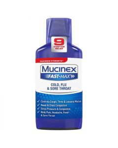 MUCINEX FAST-MAX Adult Liquid - Cold, Flu, & Sore Throat 6 fl oz