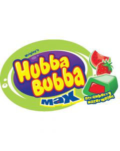 Hubba Bubba Max Strawberry Watermelon Bubble Gum, 5 pc
