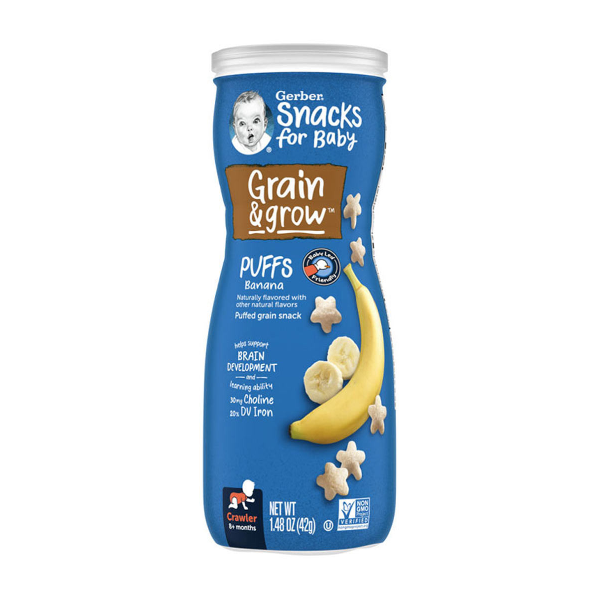 Gerber Snacks For Baby Grain & Grow Banana Puffs, 1.48 oz