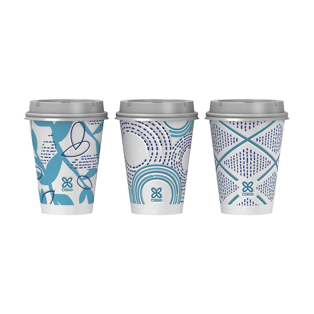 Disposable Paper Coffee Cups - Insulated - with Lids and Sleeves (50, 12 oz)