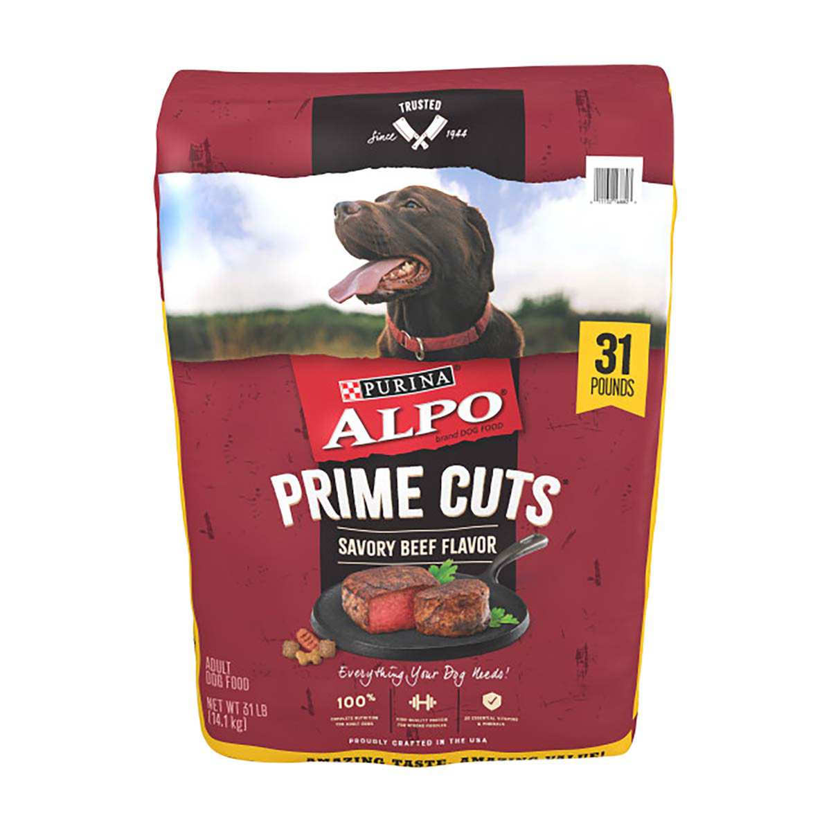 Purina Alpo Prime Cuts Dry Dog Food Savory Beef 31 Lb