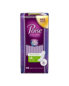 One by Poise Panty Liners (2-in-1 Period & Bladder Leakage Daily Liner),  Long, Extra Coverage, 50 Count Panty Liners (50 Count)