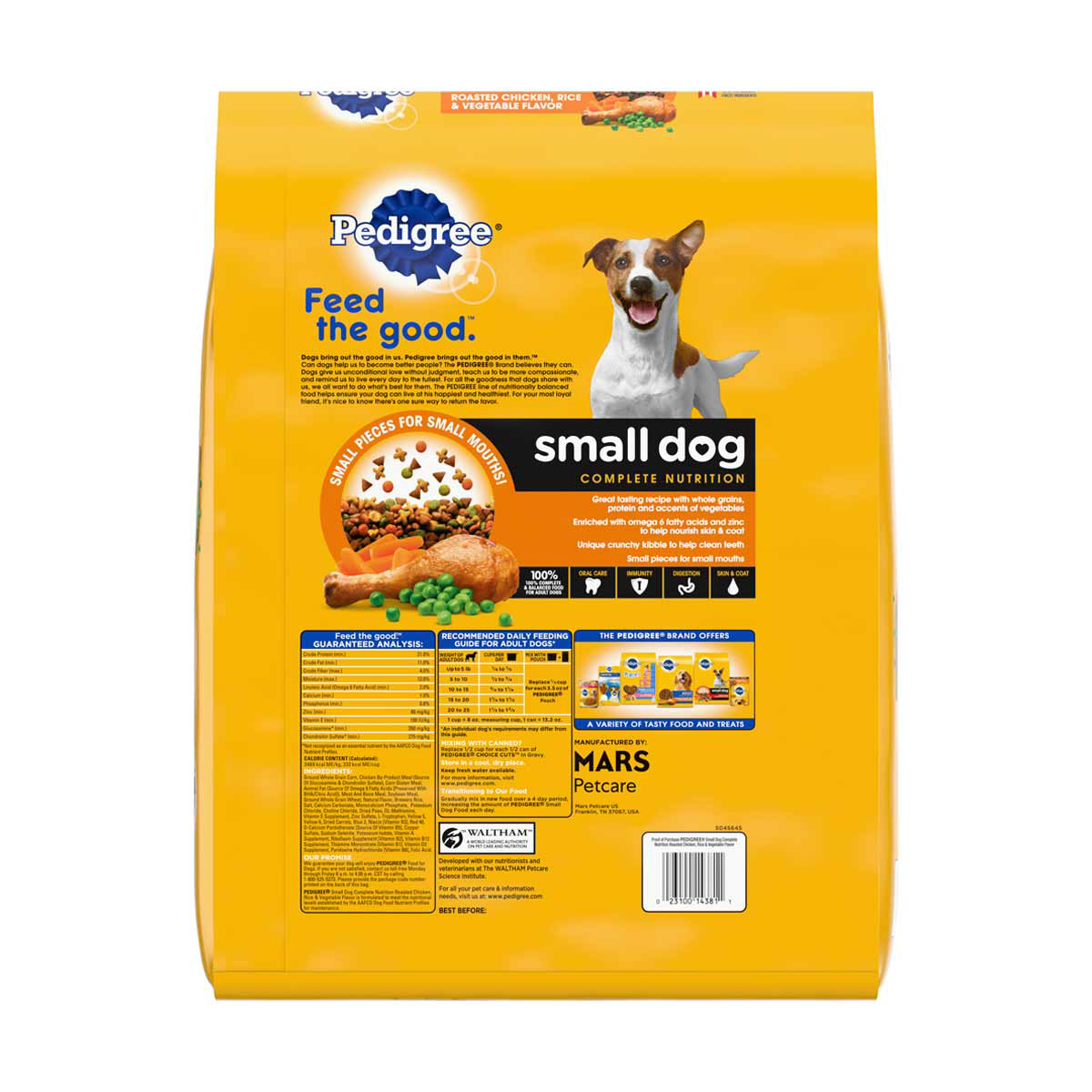 Pedigree Small Dog Roasted Chicken Rice Vegetable Flavor Dry