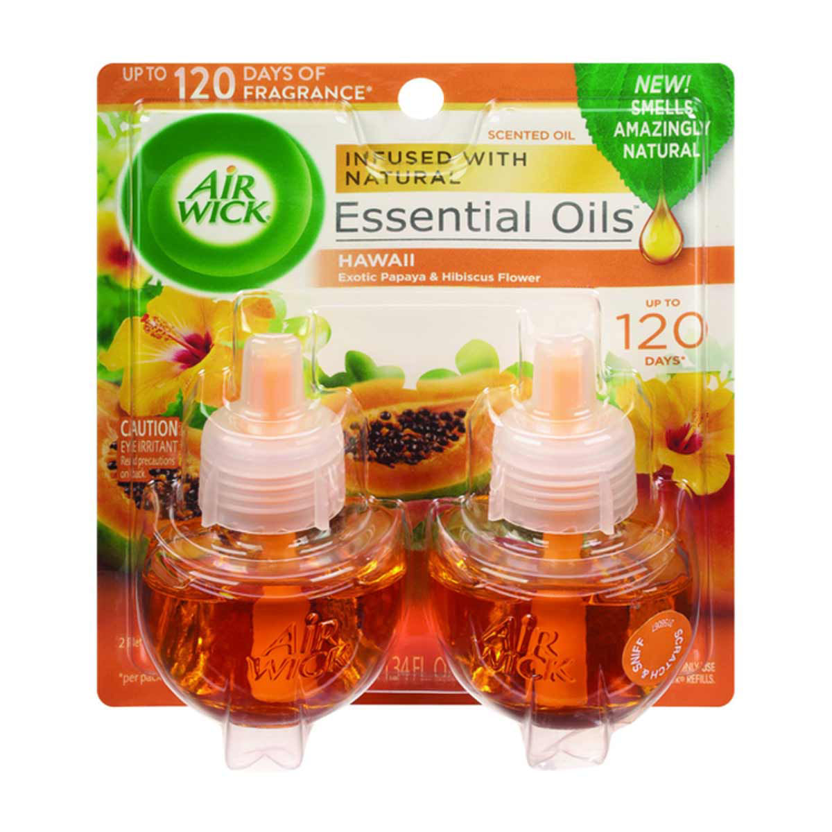 Air-Wick-Scented-Oil-Twin-Refill---Hawaii-Exotic-Papaya-&-Hibiscus-Flower,-2-ct