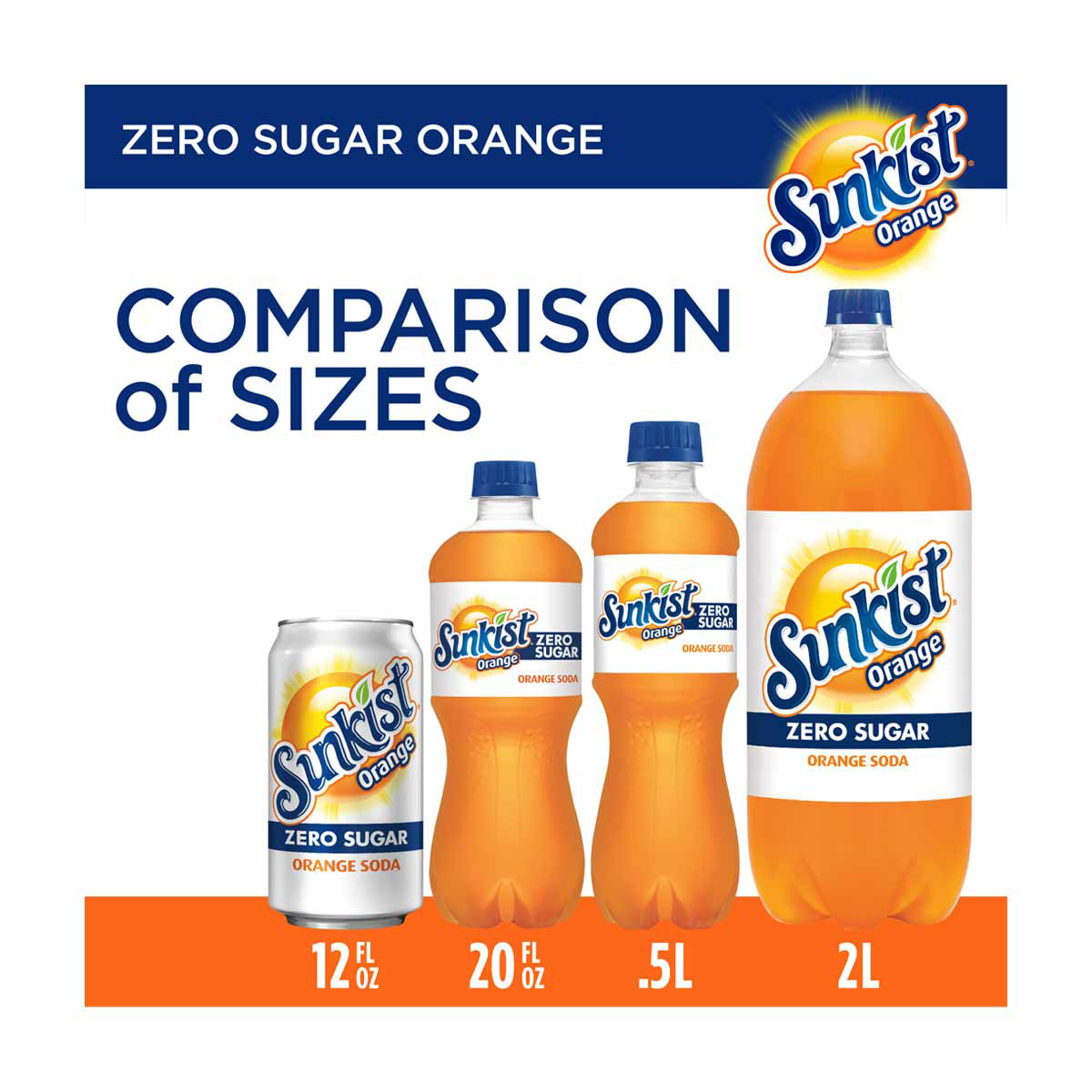 サンキスト ゼロシュガー すばやい オレンジソーダ Sunkist Zero Sugar Orange Soda, 12 fl oz cans, 12