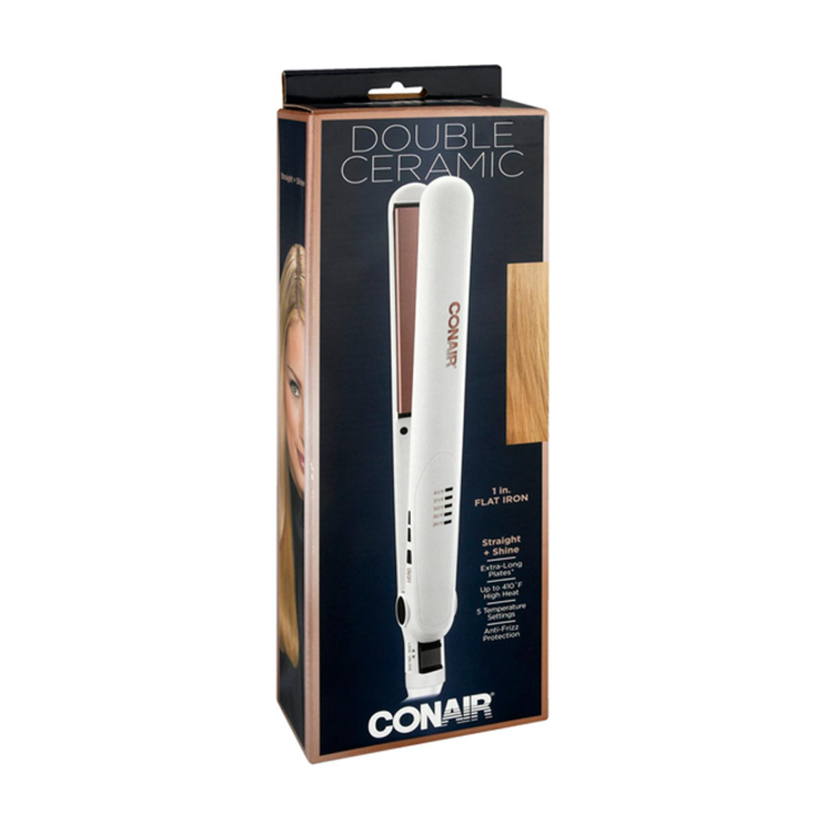 Conair Double Ceramic 1 Inch Flat Iron Straightener