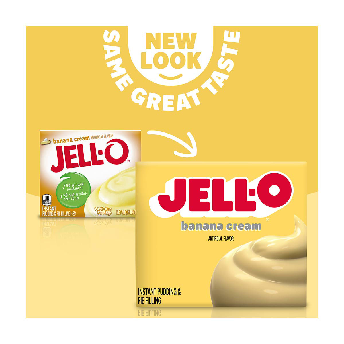 Jell O Banana Cream Artificially Flavored Instant Pudding & Pie ...