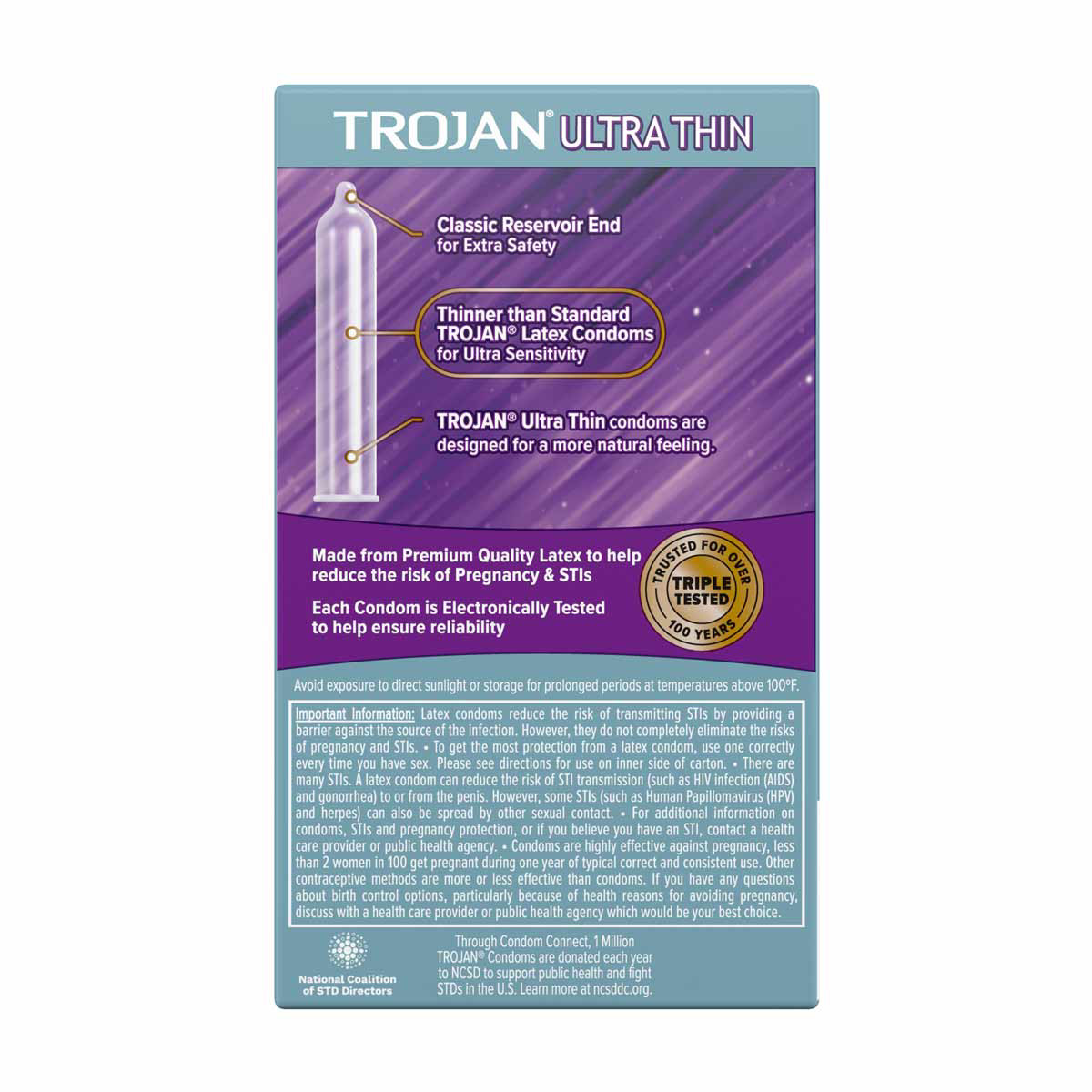 Trojan Ultra Thin Lubricated Condoms, 12 Ct