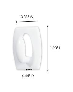 Command? Small Wire Hooks, White, 3 Hooks, 4 Strips/Pack