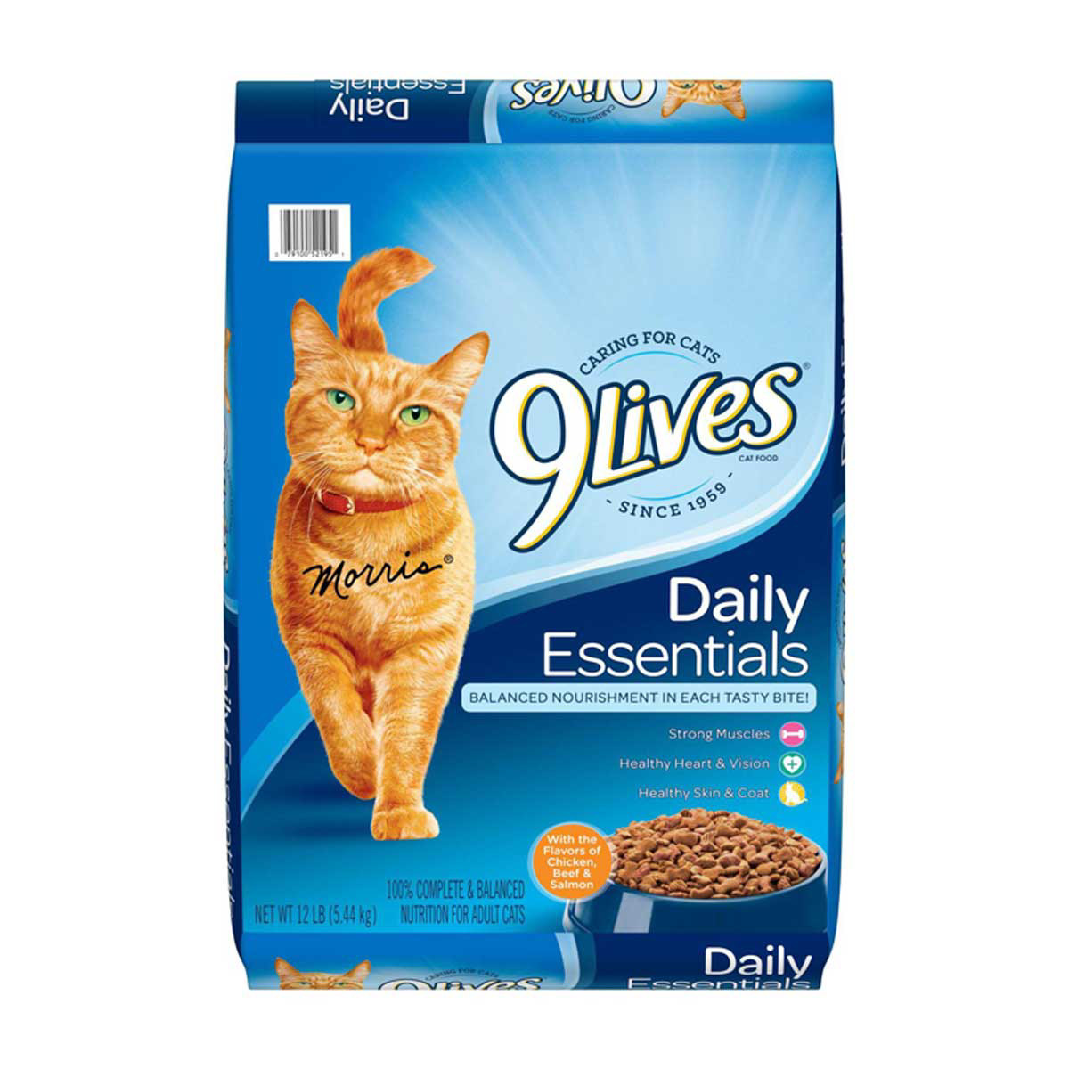 9lives Daily Essentials Dry Cat Food Chicken Beef Salmon 12 Lb