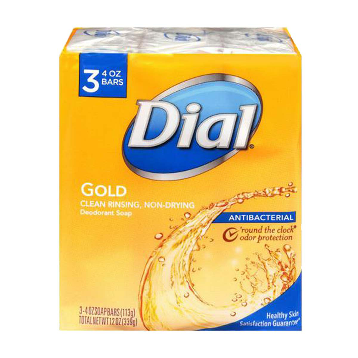 Dial Antibacterial Deodorant Bar Soap Gold 4 Oz 3 Ct