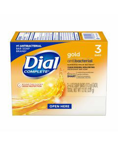 Dial Antibacterial Deodorant Bar Soap Gold 4 Oz 3 Ct