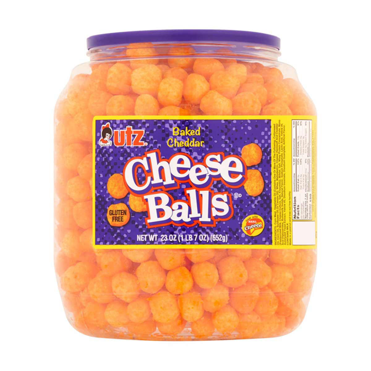 Utz Baked Cheddar Cheese Balls, 23 oz