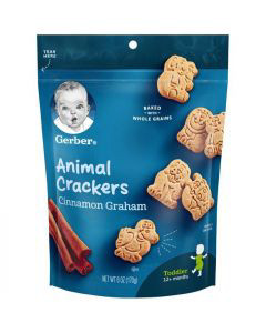 Gerber Snacks for Toddler Animal Crackers, Cinnamon Graham, 6 oz