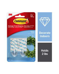 Command Large Clear Window Hook, with Outdoor Strips