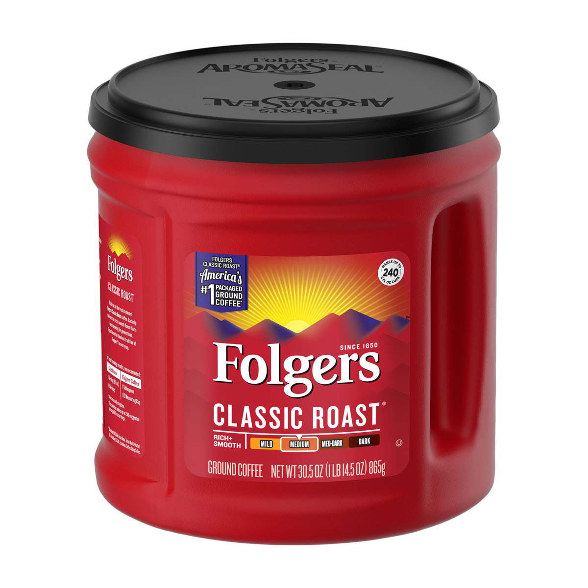 Folgers Classic Roast Ground Coffee, Medium Roast, 30.5 oz