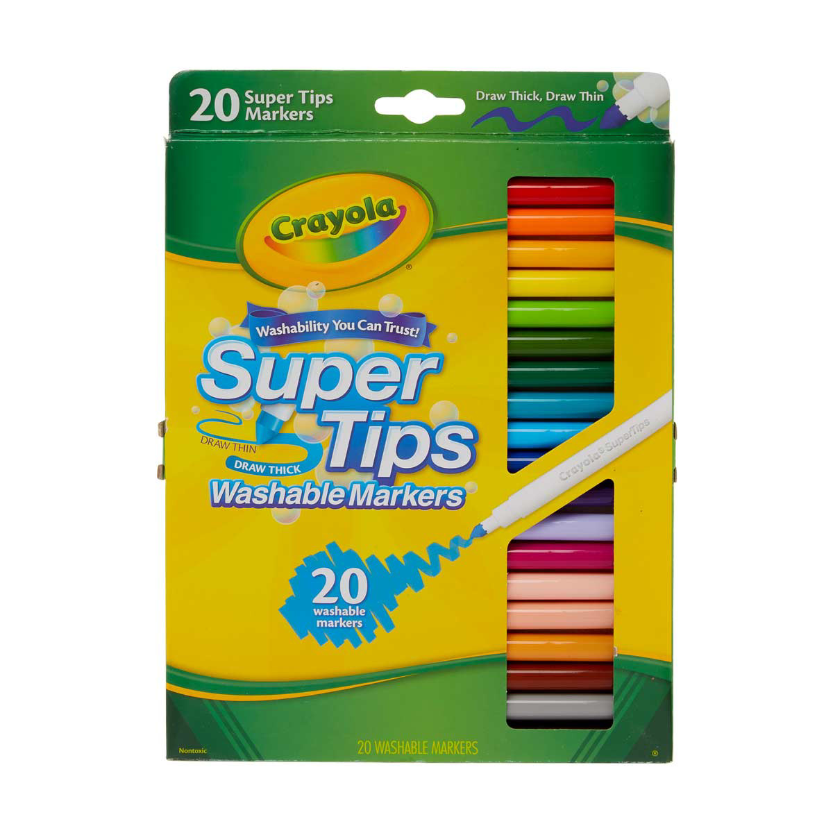 Crayola Super Tips Washable Markers, 20 Ct