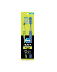 REACH Crystal Clean Toothbrush with Soft Bristles, 1 Count - Reach  Toothbrush