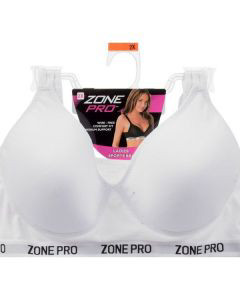 ZONE PRO-women's black/white/gray stretch sports bra in 2024